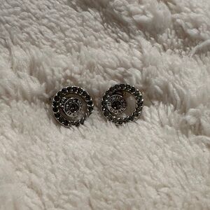 Elegant Silver Stud Earrings Coach